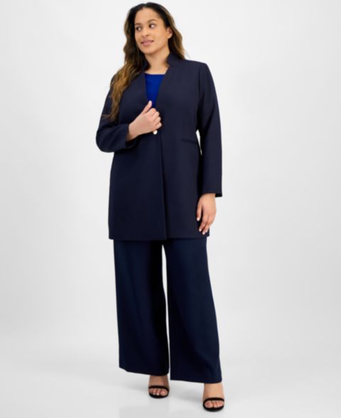 Женские куртки Tahari ASL Plus Size Twill Topper Jacket