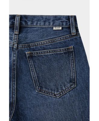 Manhattan High Rise Straight Ankle Jeans