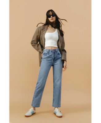 Women's Manhattan High Rise Straight Ankle Jeans