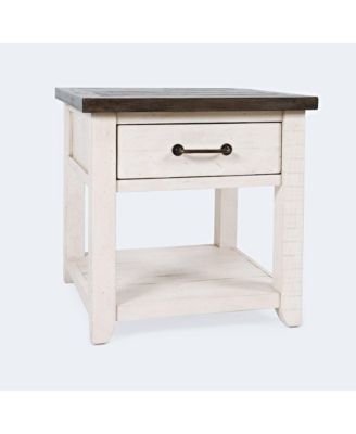 Madison County Harris End Table – 1 Pc, Reclaimed Pine Wood, Rustic Farmhouse Style, Living Room Accent Furniture