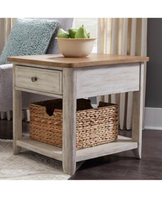 End Table with Basket