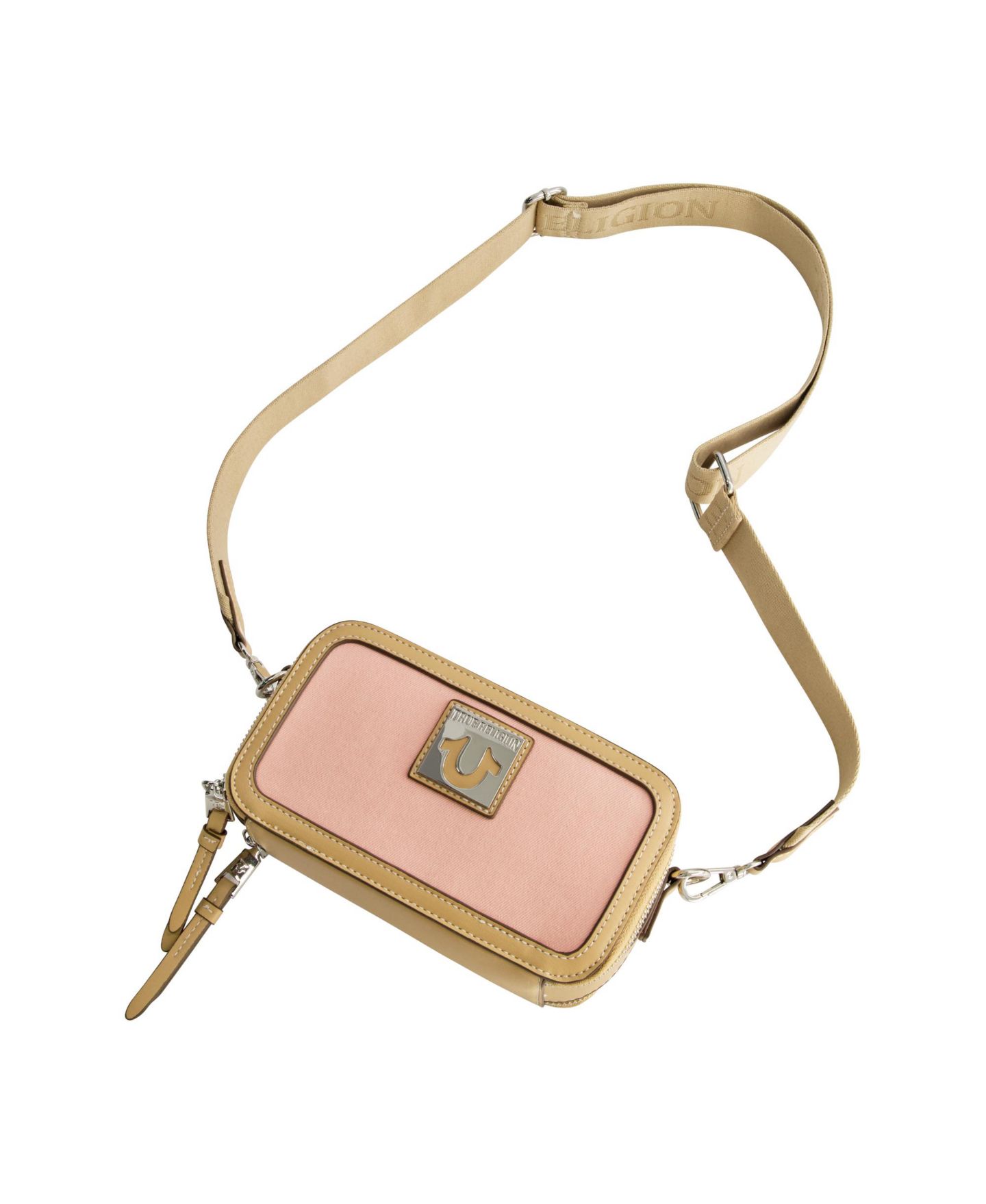 Женская сумка True Religion Horseshoe Plaque Crossbody Camera, цвет: Пудровый — фото 4