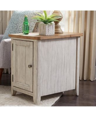 Door Chair Side Table w/ Charging Station