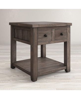Madison County Rustic Reclaimed Pine Farmhouse End Table