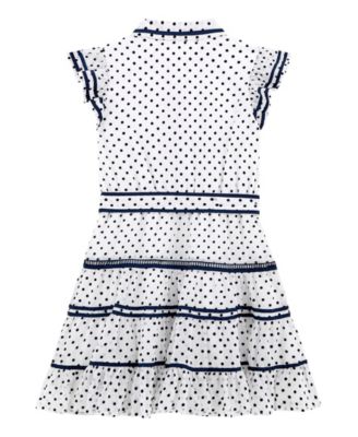 Big Girl Chiffon Belted Short Sleeve Dress