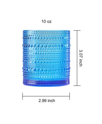 Khen Hobnail Drinking Glasses, Set of 6