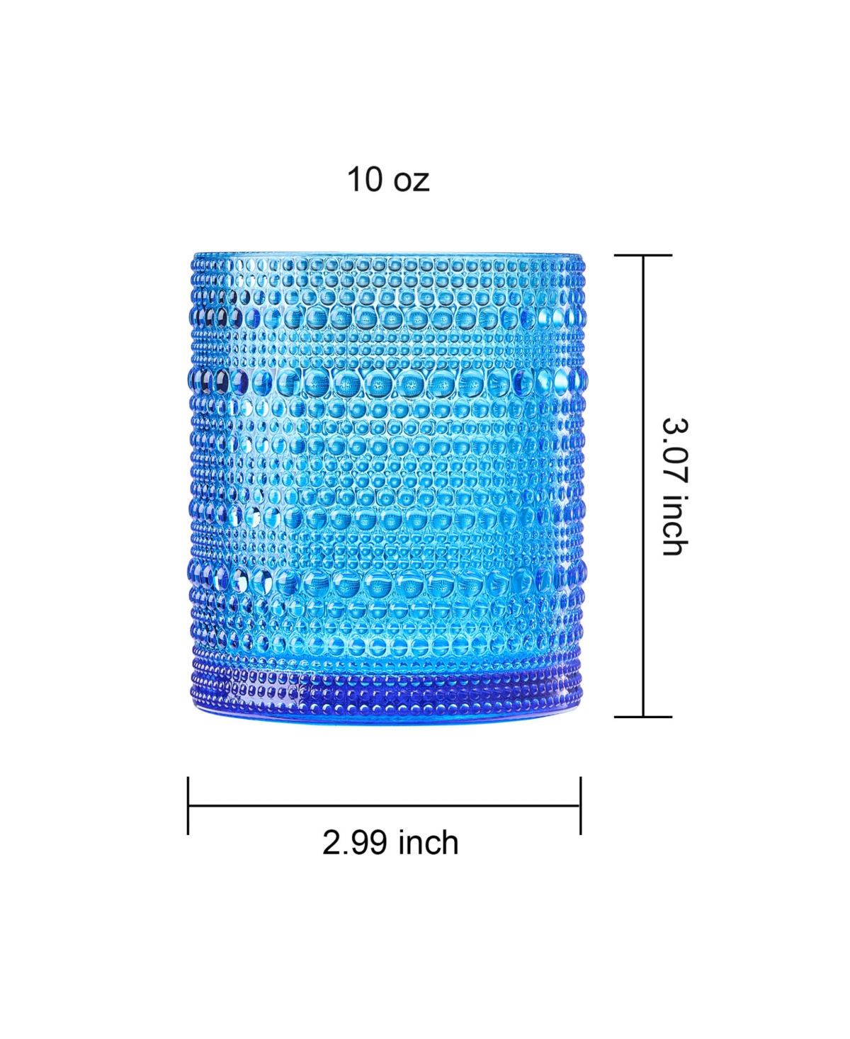 The Wine Savant Khen Hobnail Drinking Glasses, Set Of 6 In Multicolor