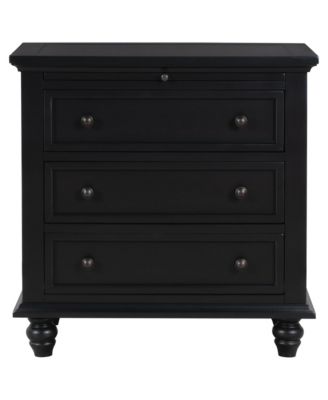 1 Count 3-Drawer Storage Wood Cabinet, End Table with Pull out Tray