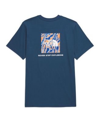 Men's Short Sleeve Core Wavy Lines Box Never Stop Exploring T-shirt