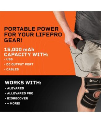 Portable Powerbank for AllevaRed, AllevaRed Pro & BioRecover – 15,000 mAh Compact Battery Pack with USB 3.0 & 12V DC Output for Wellness Gear