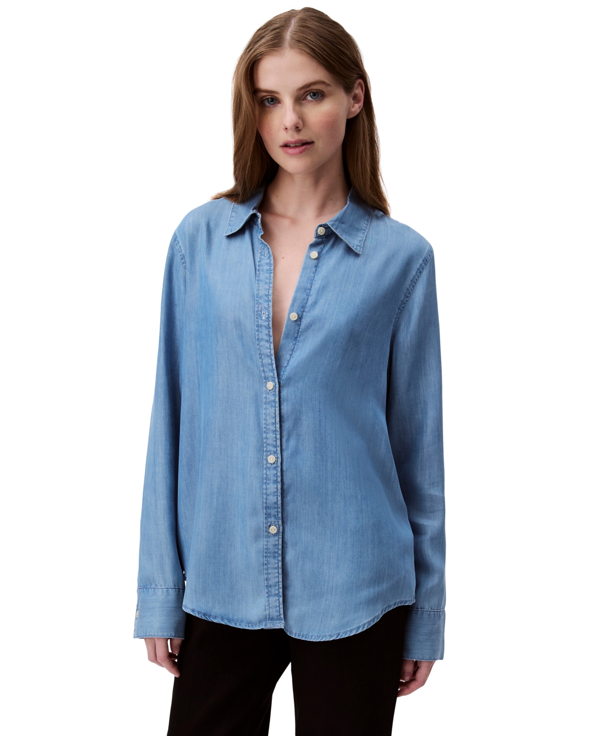 Women's Chambray Shirt - Soft Blue