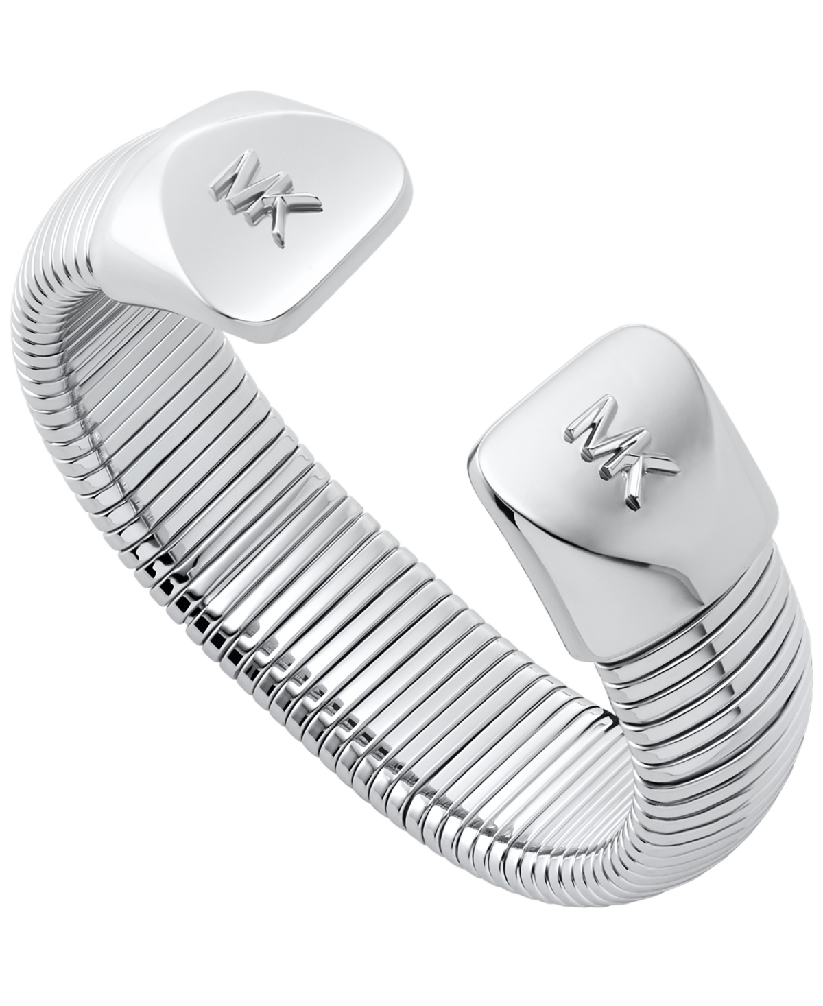 Michael Kors Ribbon Flex Cuff Bracelet In Silver