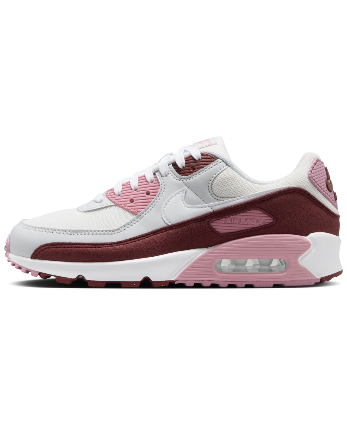 Nike Women's Air Max 90 Valentine's Day Se Casual Sneakers From Finish Line In Dark Team Red,white