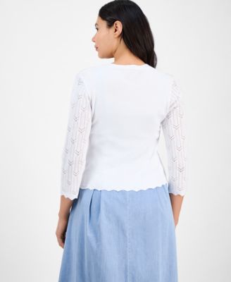 Women's 3/4-Sleeve Shrug Jacket