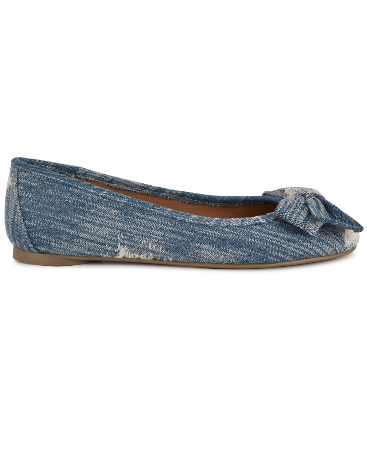 Nine West Women's Veronika Slip-on Casual Ballet Flats In Blue Denim
