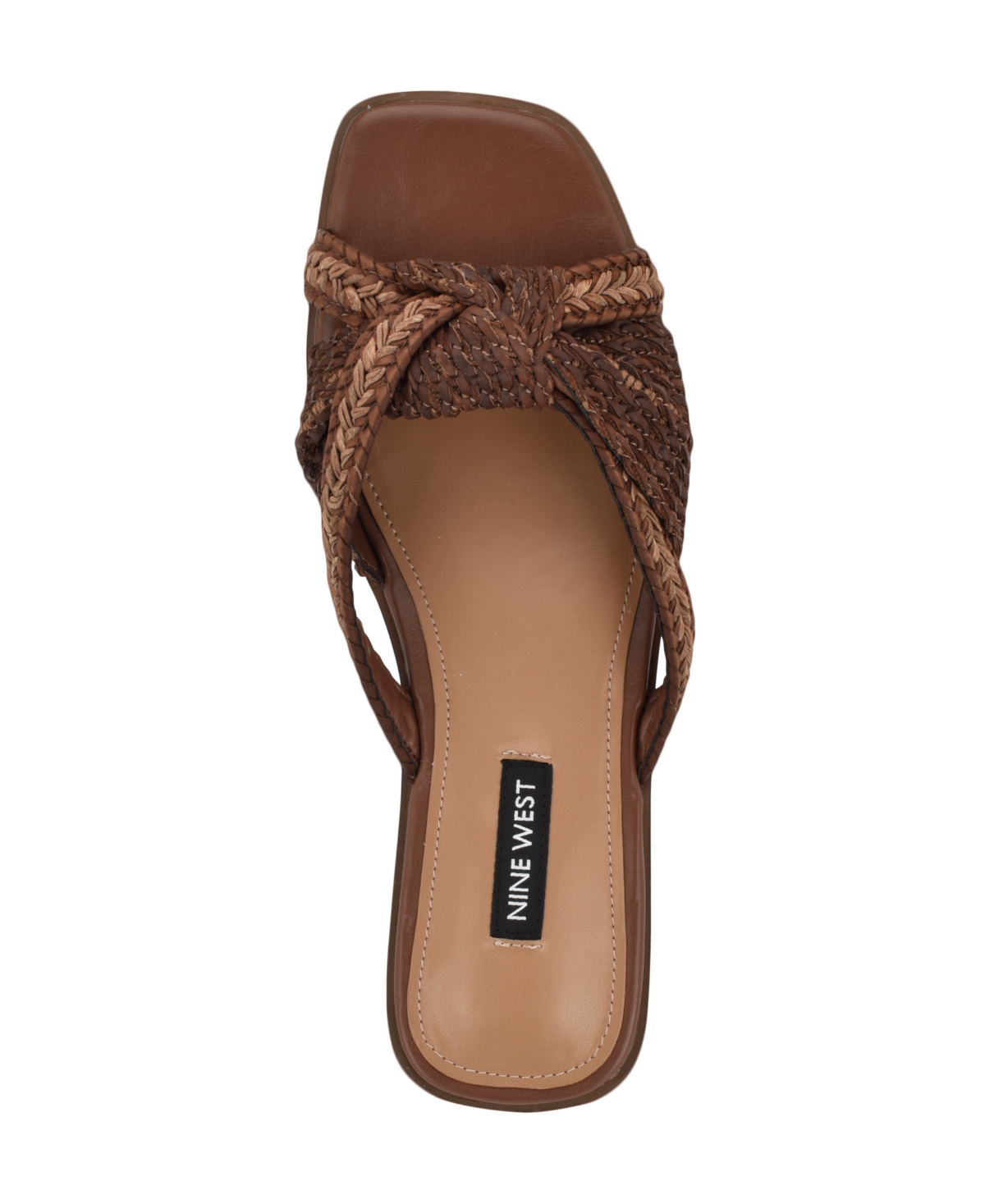 Nine West Omansa Slide Sandal In Dark Brown