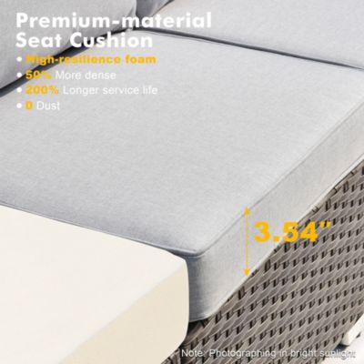 7-Piece Patio Furniture Outdoor Sofa Sets with New Wicker, Cushions and Coffee Table