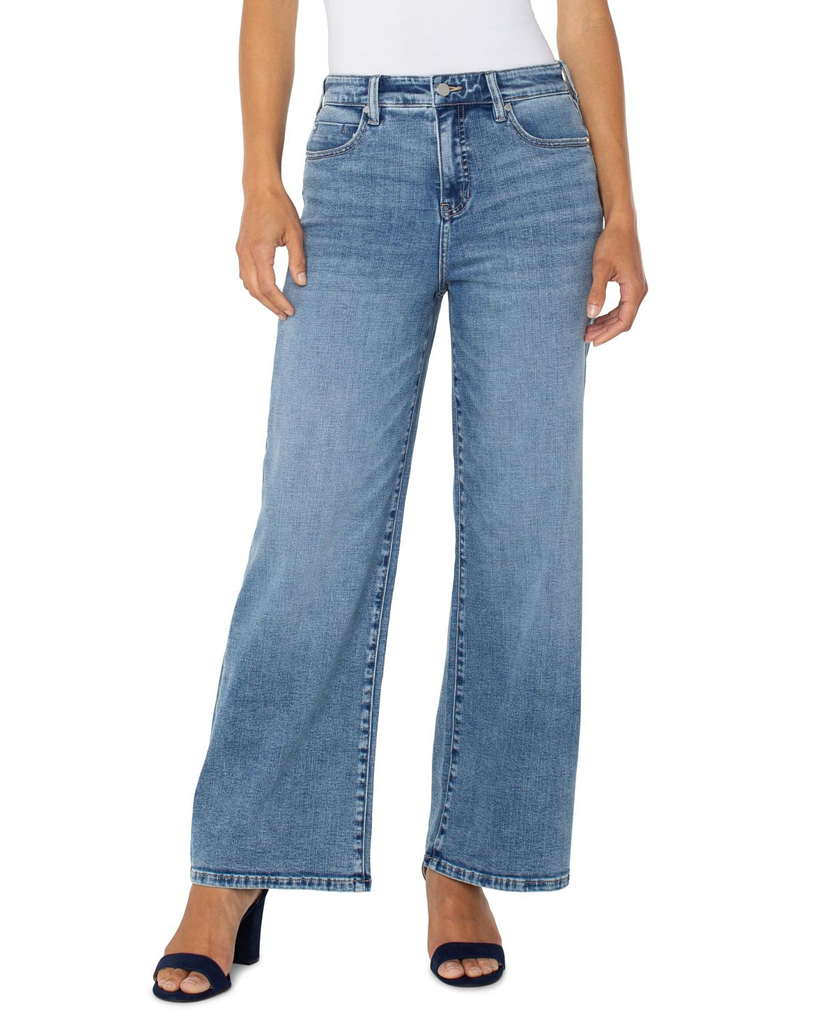Liverpool Los Angeles Women's Stride High Rise Wide Leg Jeans view 4 — MAYCSS fashion products