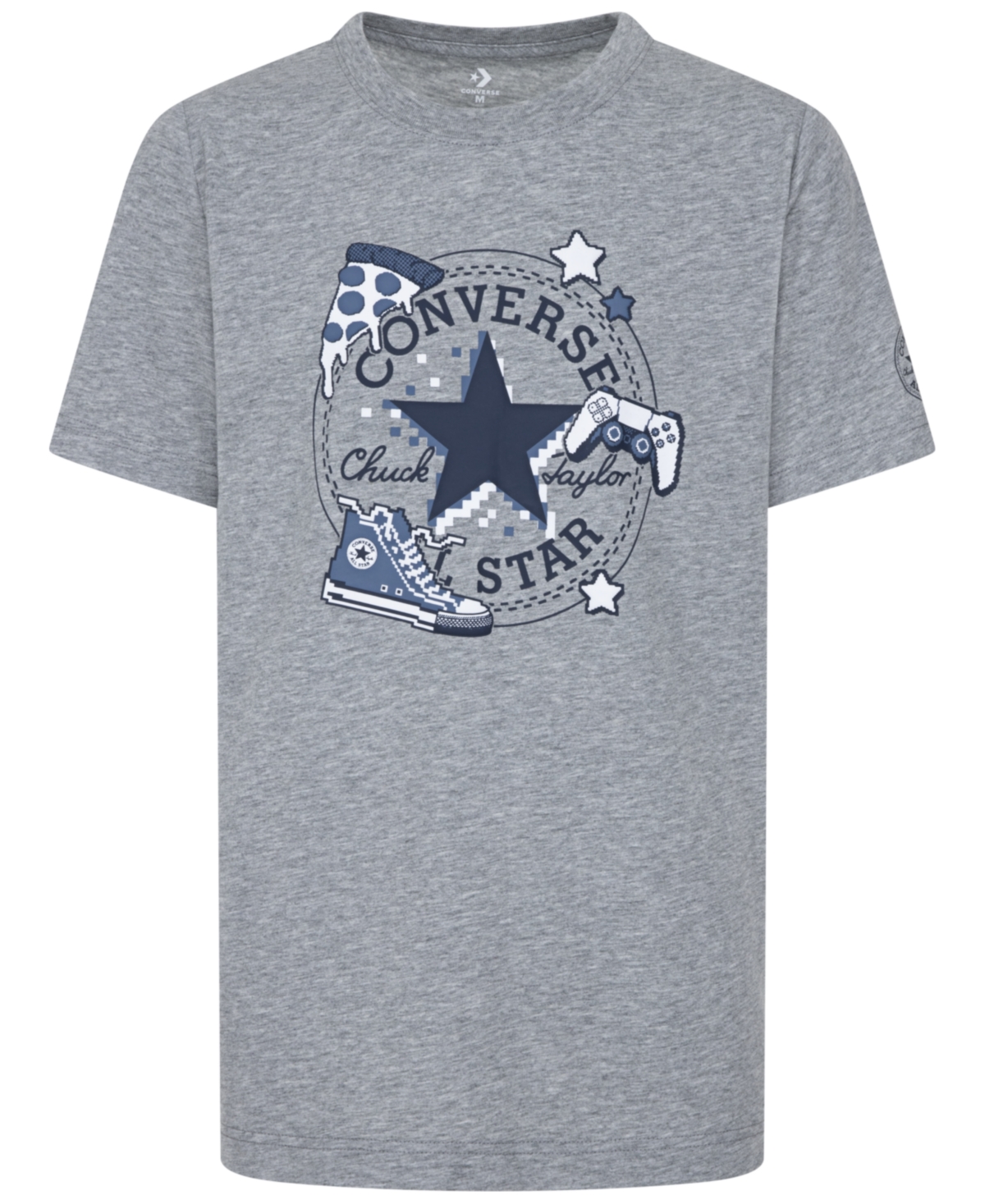 Converse Big Boys Gamer T-shirt In Dark Grey Heather
