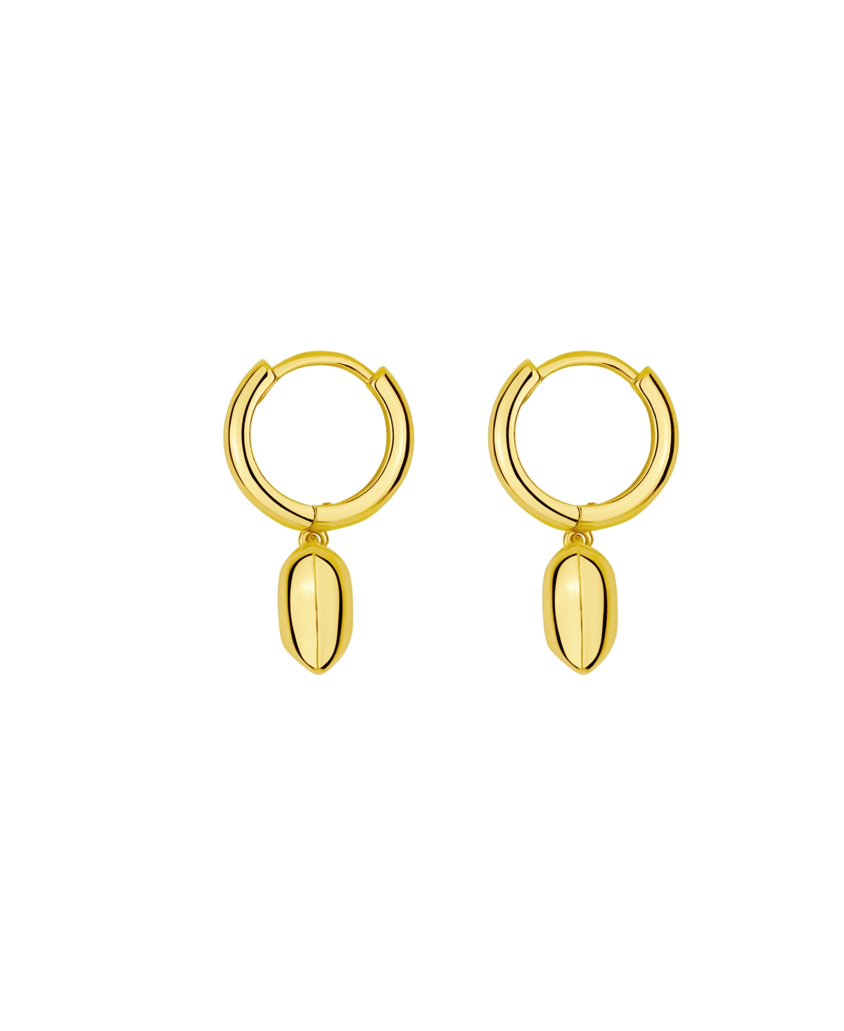 And Now This Silver And Gold Heart Drop Hoop Earrings In Gold