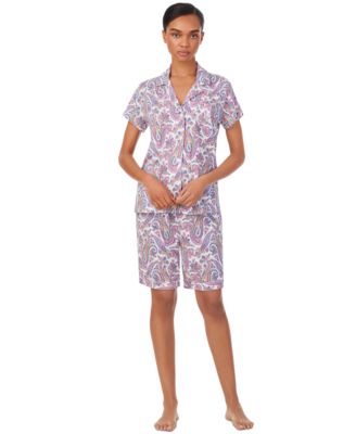 Lauren Ralph Lauren - Women's Short-Sleeve Bermuda Pajama Set