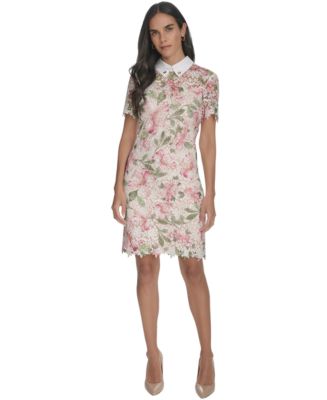 back it up lace up mini dress Kyrah Lace-Up Back Mini Dress Floral Pink main image 0