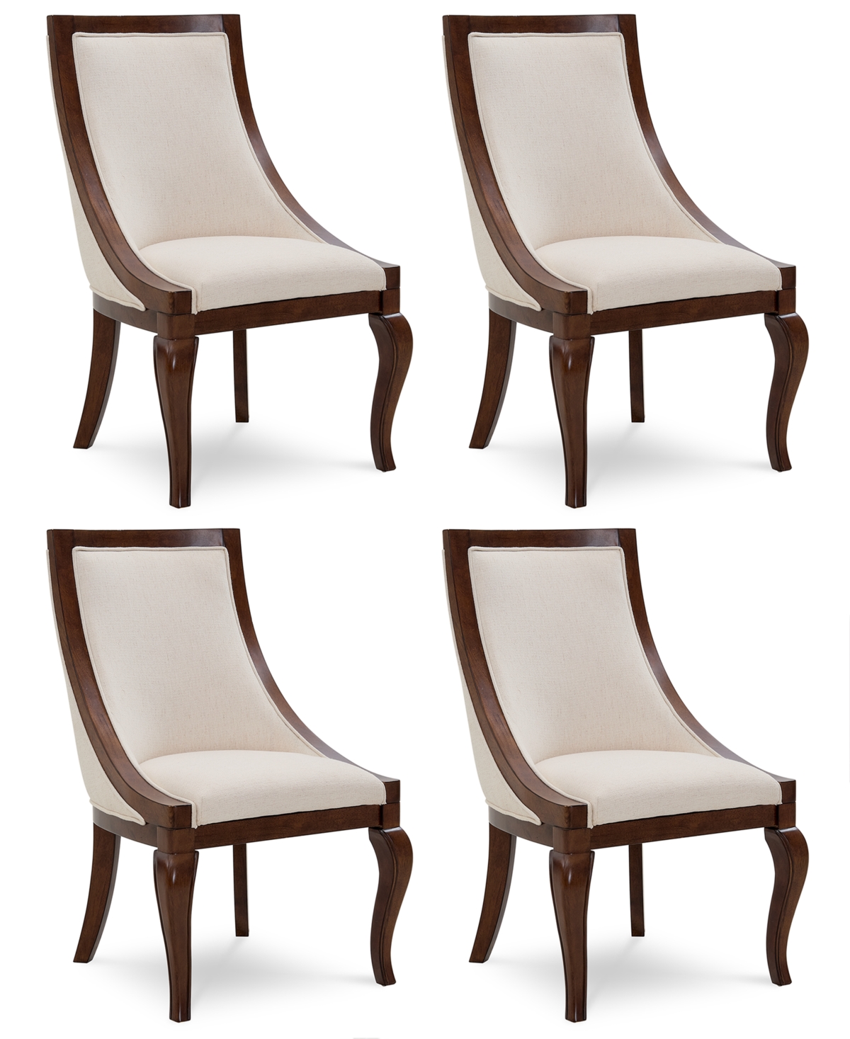 Macy's Nelman 4-pc. Dining Host Chair Set, Created For  In Brown