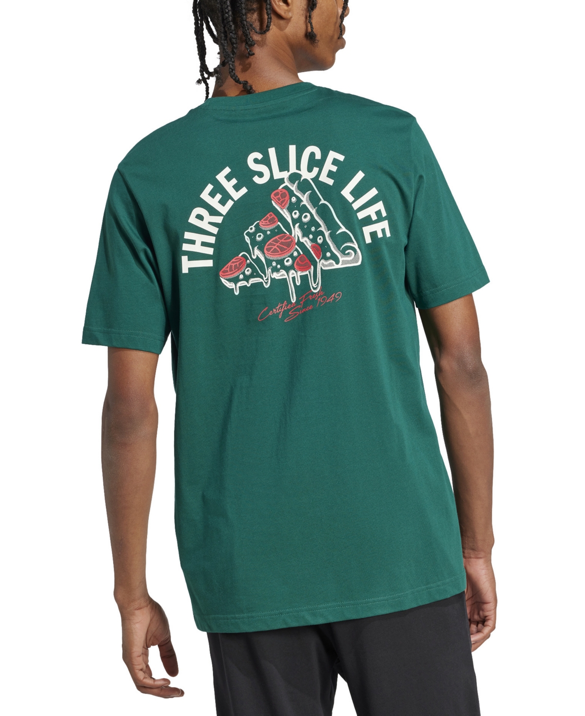 Adidas Originals Men's Lounge Pizza Graphic T-shirt In Cgreen