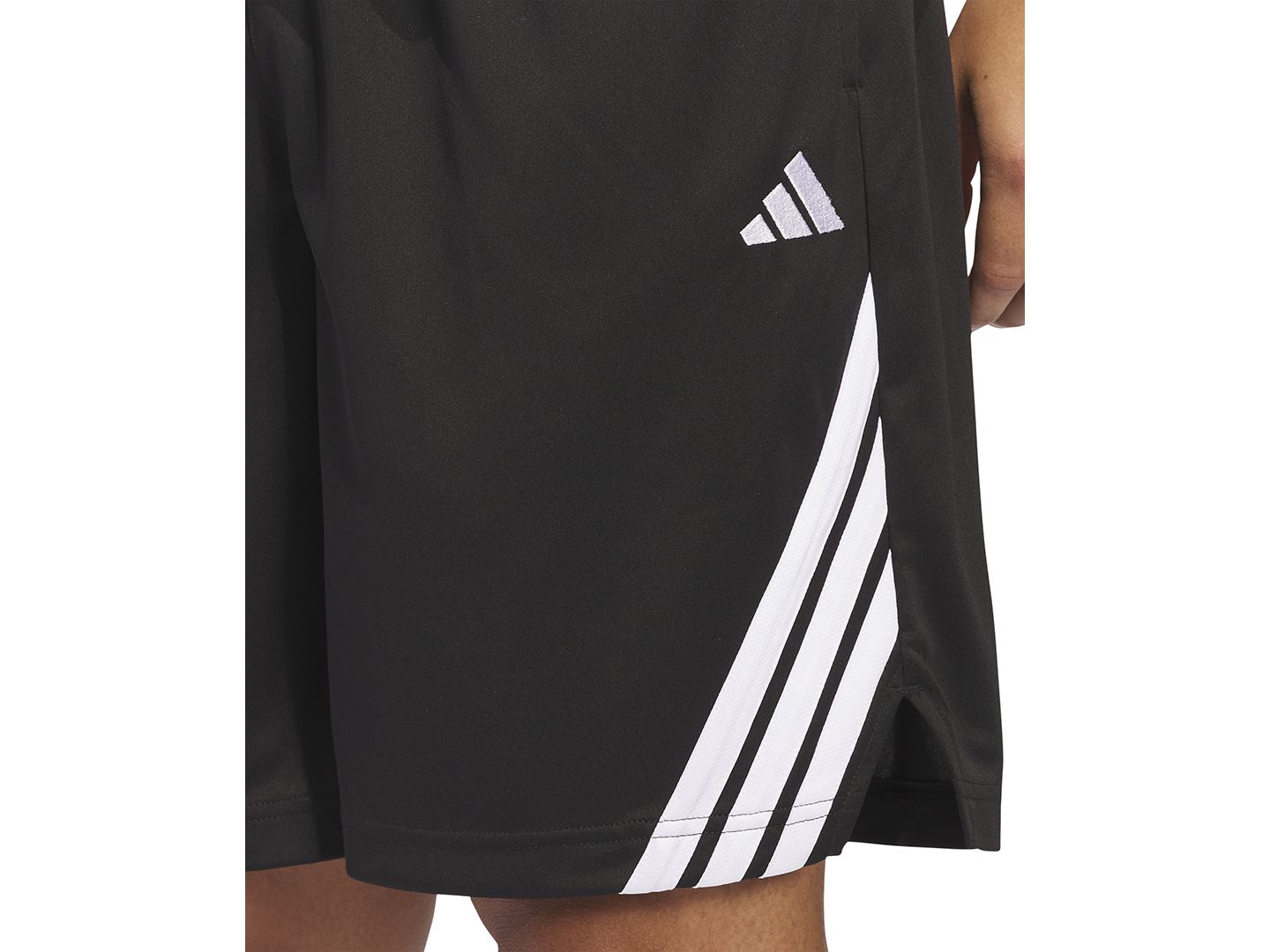 Мужские шорты adidas Three Stripes Legends Basketball, цвет: Чёрный / Белый — фото 3