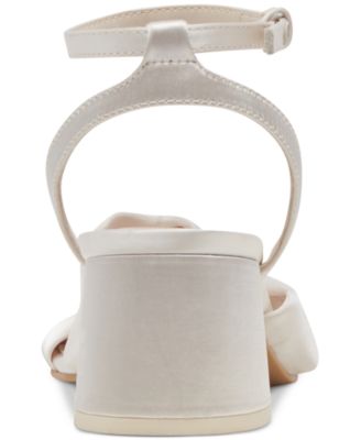 Women's Brenna Satin Twist Two-Piece Block-Heel Sandals