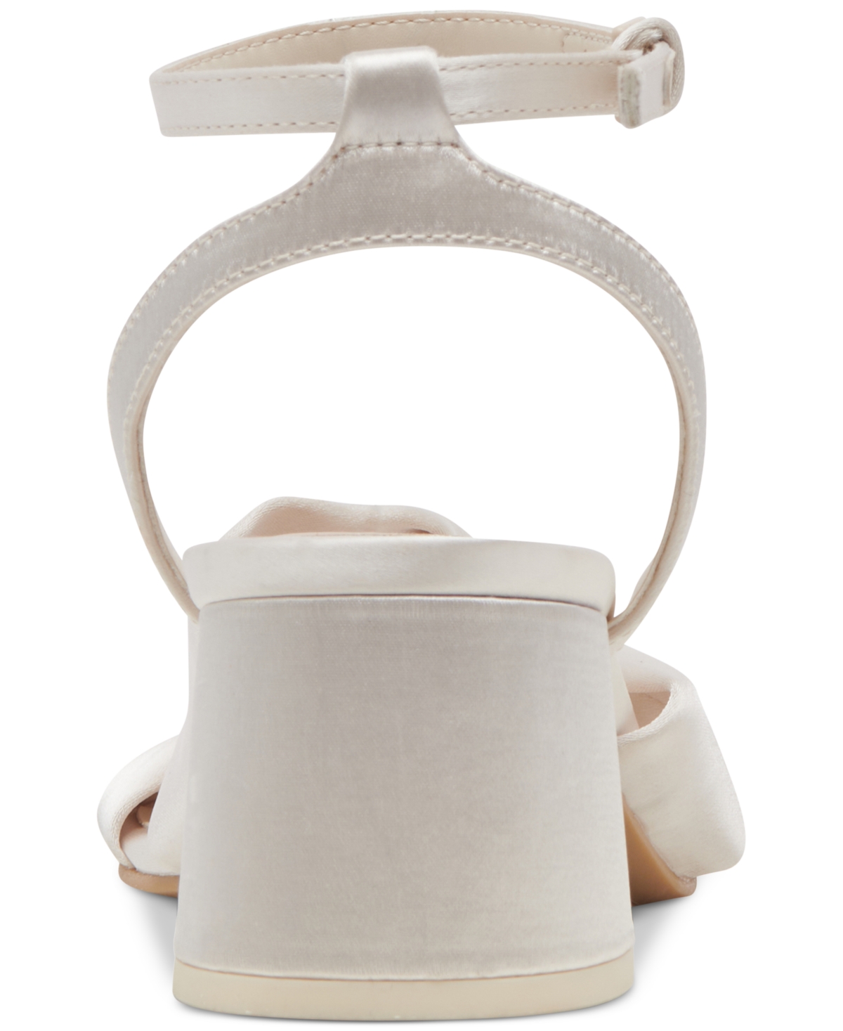 Dolce Vita Women's Brenna Satin Twist Two-piece Block-heel Sandals In Ivory Satin