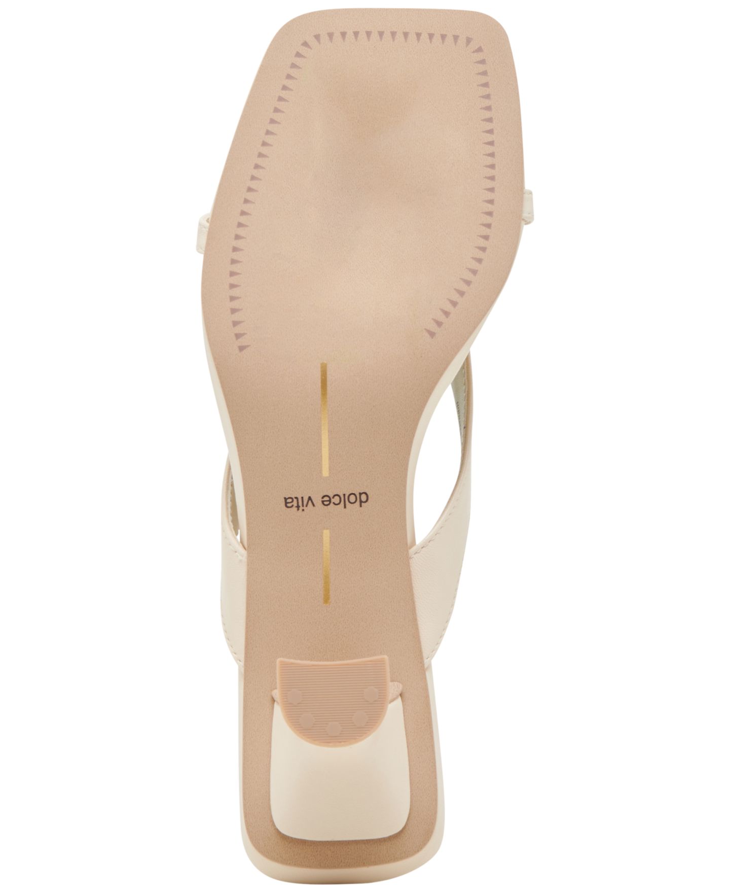 Женские сандалии Dolce Vita Brevel Thong Low Block Heel Dress Sandals, цвет: Костяной кожаный — фото 5