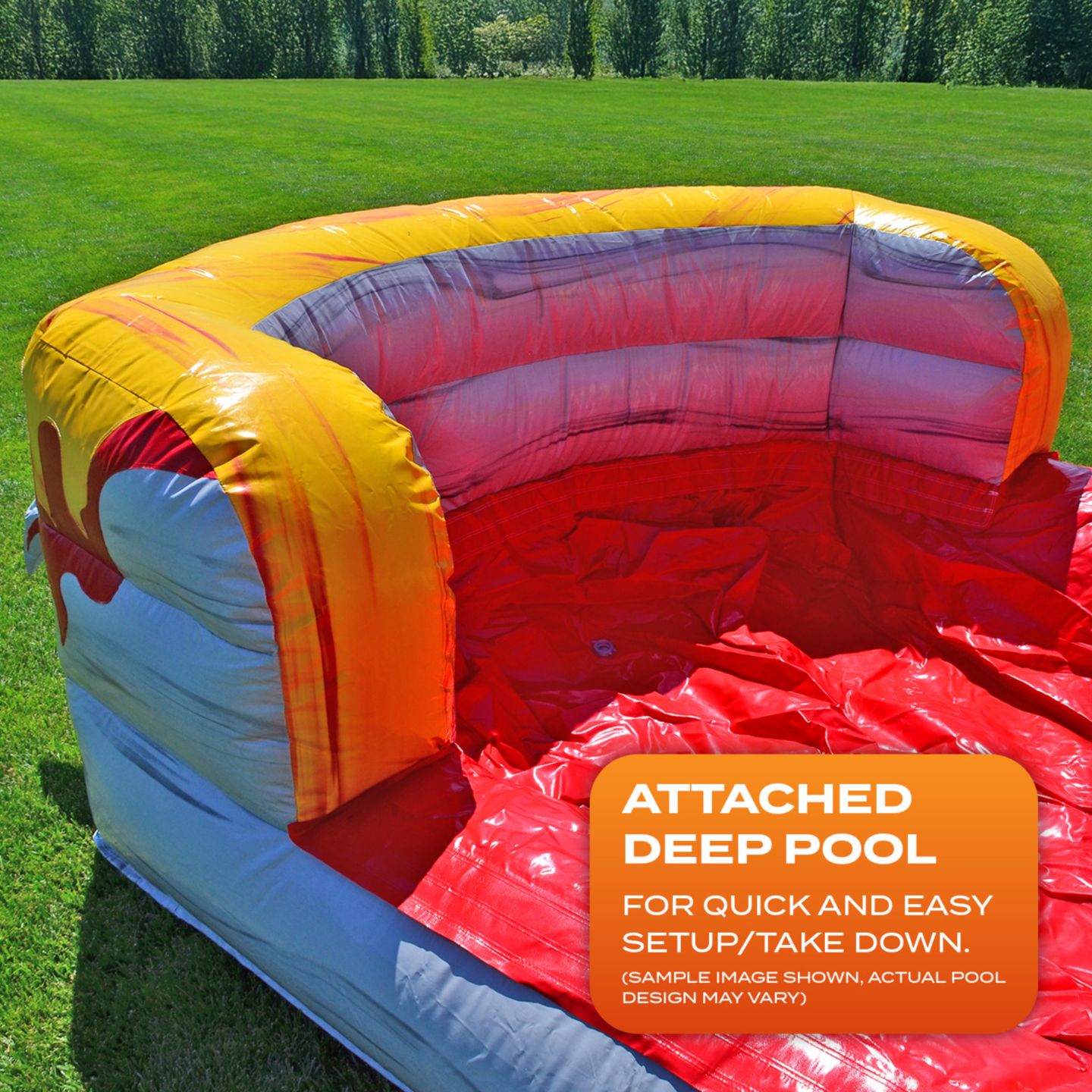 Детская игрушка Jumporange T-Rex Dual Lane Combo Water Slide Bounce House Inflatable, 31'L x 13'W x 15'H, Ages 3+, цвет: Open Miscellaneous — фото 6