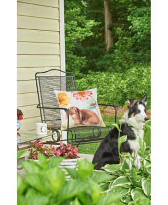 Floppy Ear Bunny Spring Easter Spring Themed Indoor/Outdoor Accent Throw Pillow, 18" x 18"