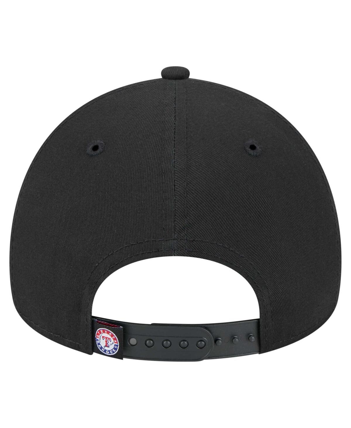 New Era Men's Black Texas Rangers 9forty A-frame Adjustable Hat In Black
