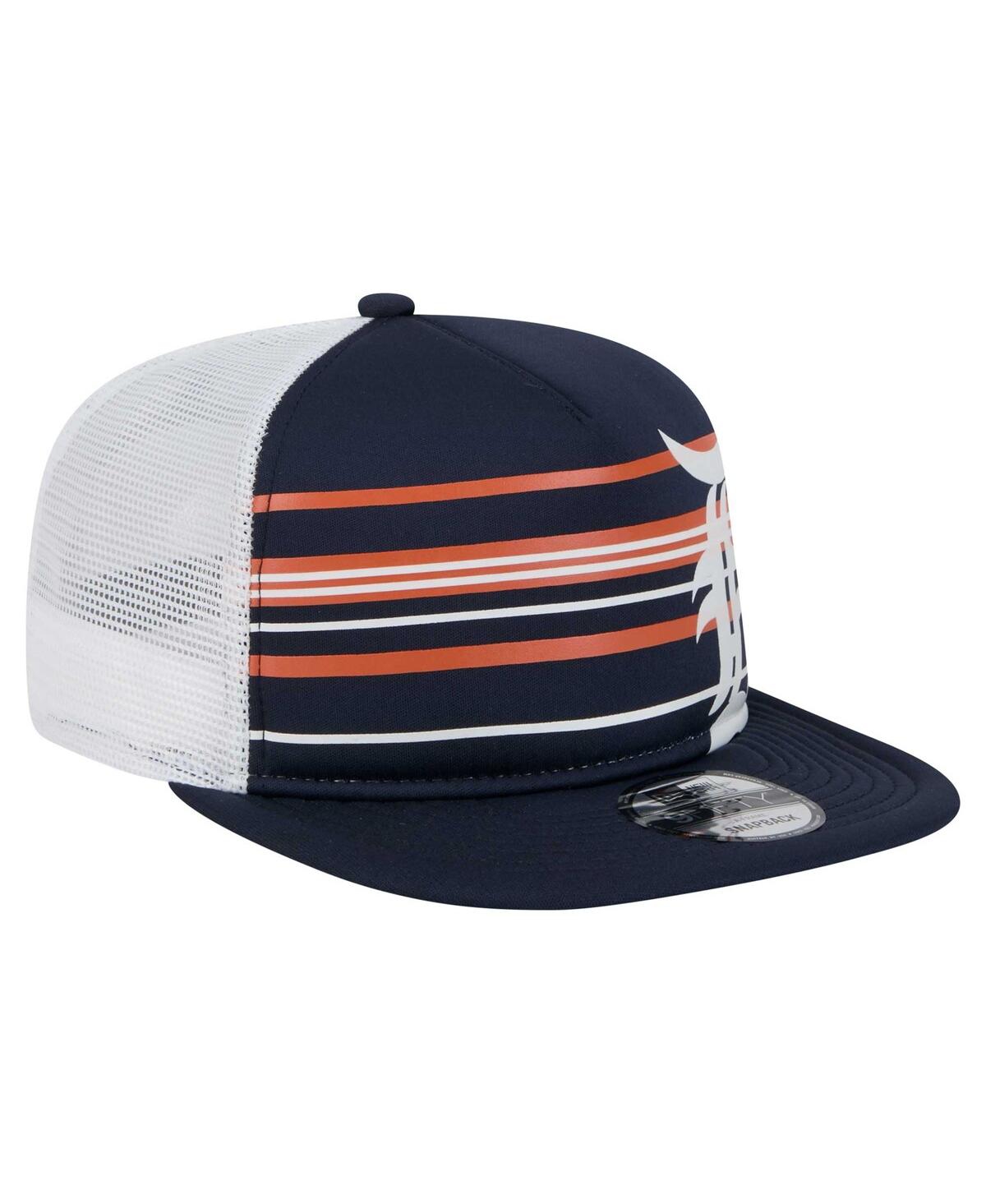 NEW ERA MEN'S NAVY DETROIT TIGERS 9FIFTY A-FRAME TRUCKER SNAPBACK HAT 
