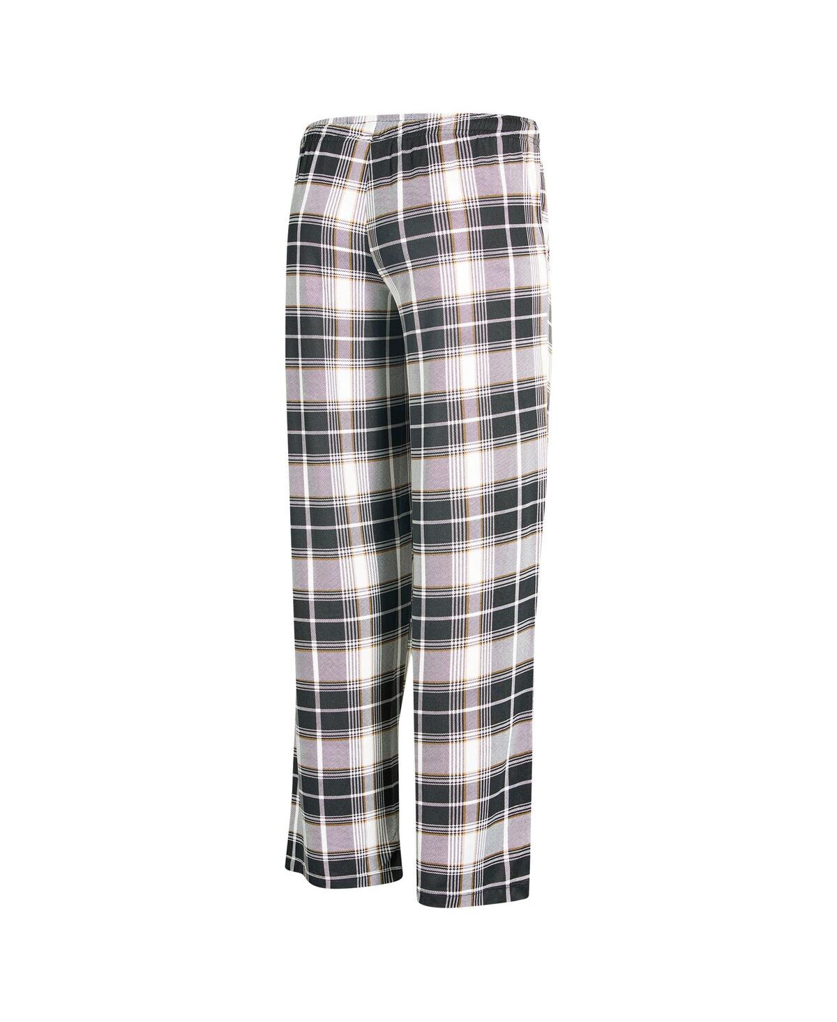 Concepts Sport Women's Black New Orleans Saints Ashford Plaid Knit Pants In Black