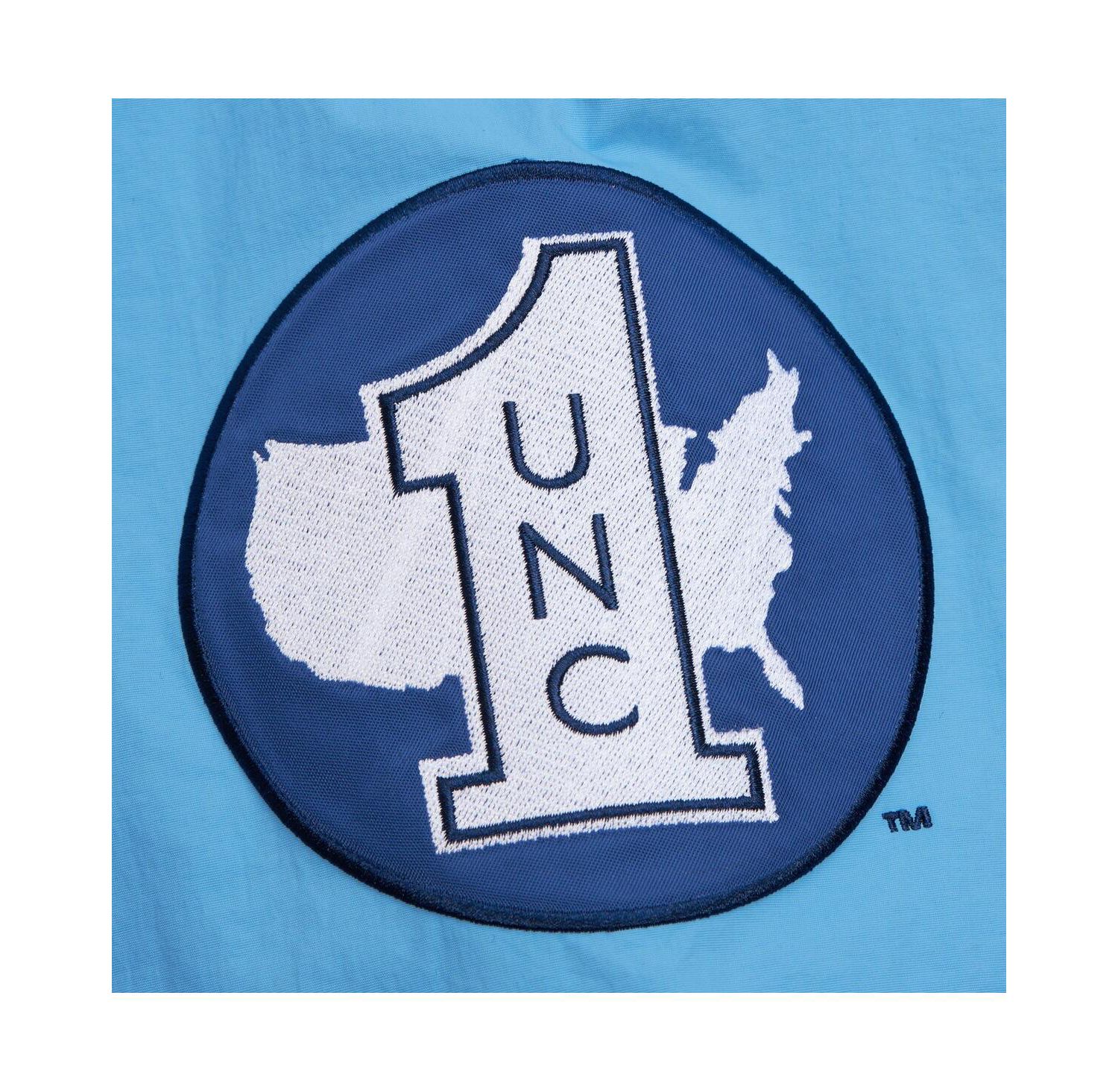 Men's Navy/Carolina Blue North Carolina Tar Heels Throw It Back Vintage Logo Full-Zip Jacket