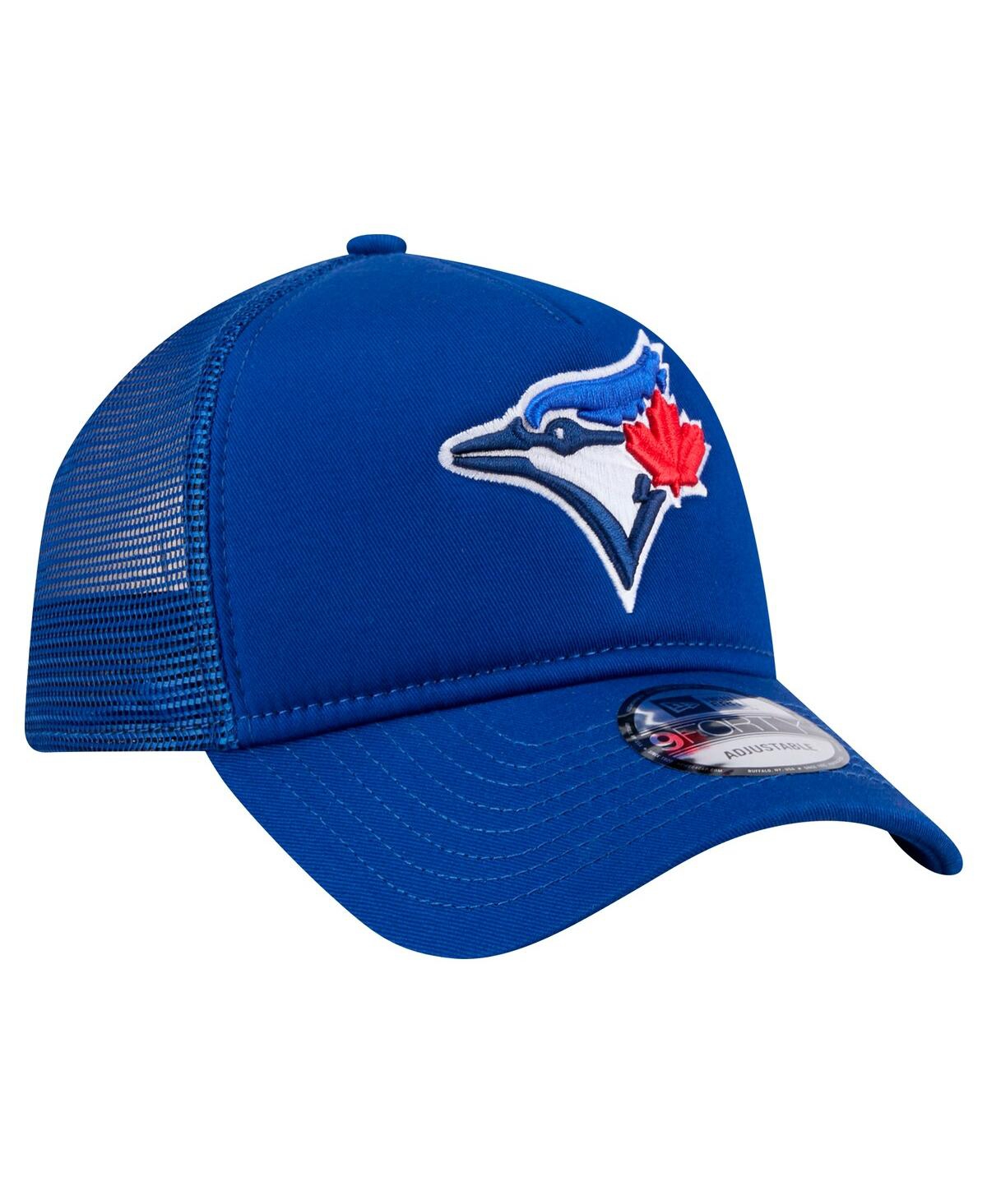 New Era Men's Royal Toronto Blue Jays 9forty A-frame Trucker Adjustable Hat In Royal