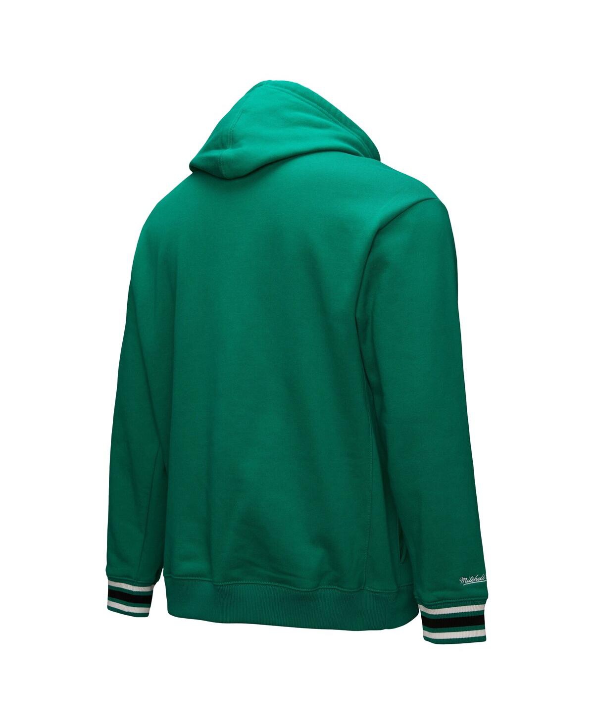 Mitchell & Ness Men's Kelly Green Boston Celtics Chainstitch Applique Vintage Heavyweight Pullover Hoodie In Kelly Green