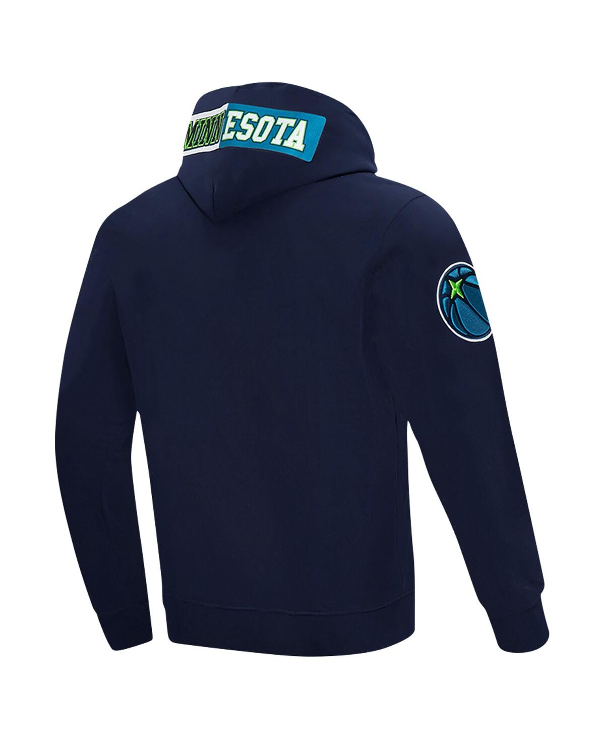 Pro Standard Men's Navy Minnesota Timberwolves Split Logo Pullover Hoodie In Navy
