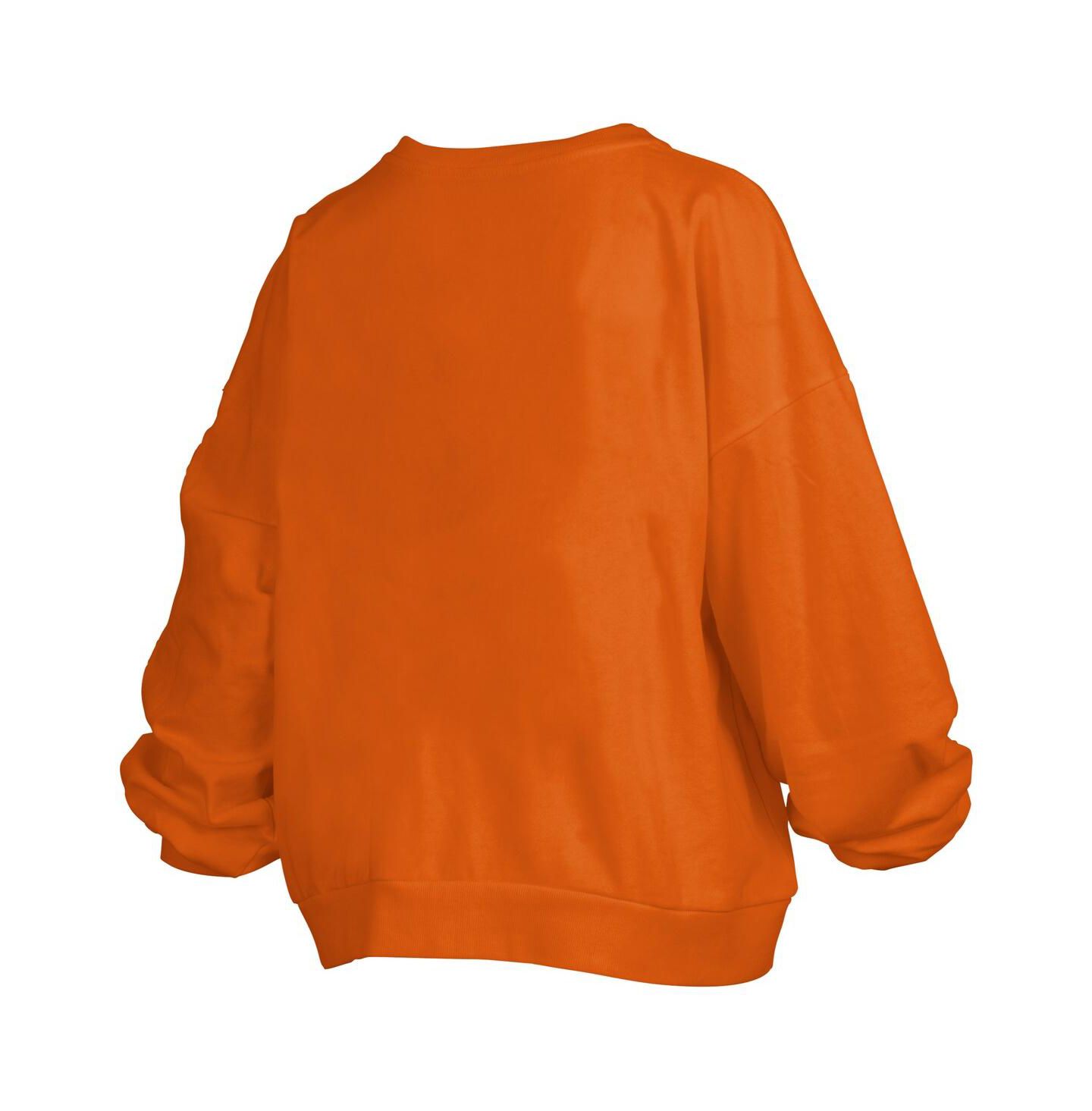 Женская толстовка Pressbox Texas Orange Texas Longhorns Big Aug Script Janice Oversized Pullover — фото 2