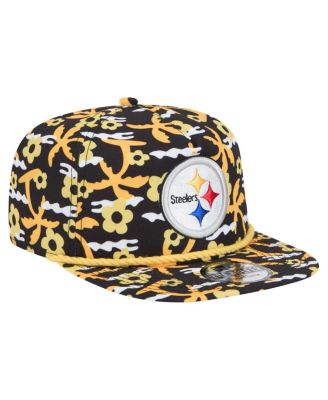Men's Black Pittsburgh Steelers Wakey Wakey Golfer Snapback Hat