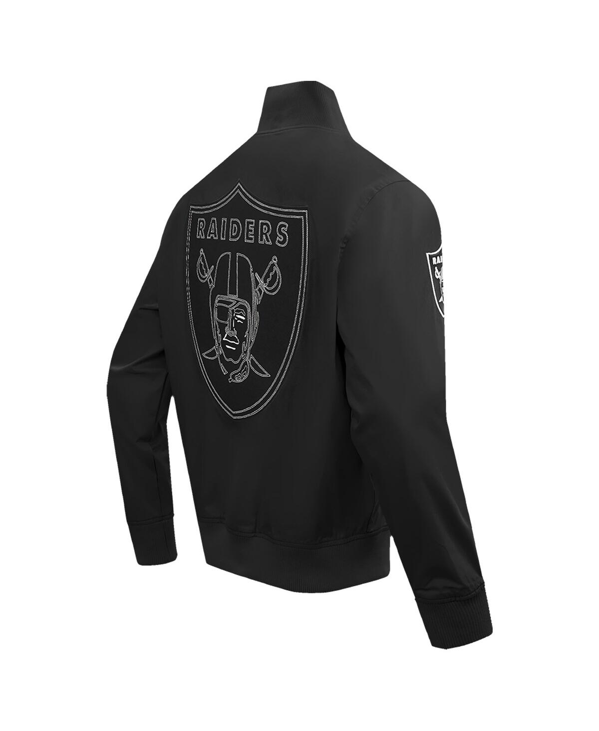 Pro Standard Men's Black Las Vegas Raiders Paint The City Twill Full-zip Jacket In Black