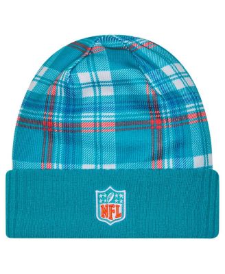 Men's Aqua Miami Dolphins Sideline Statement Cuffed Knit Hat