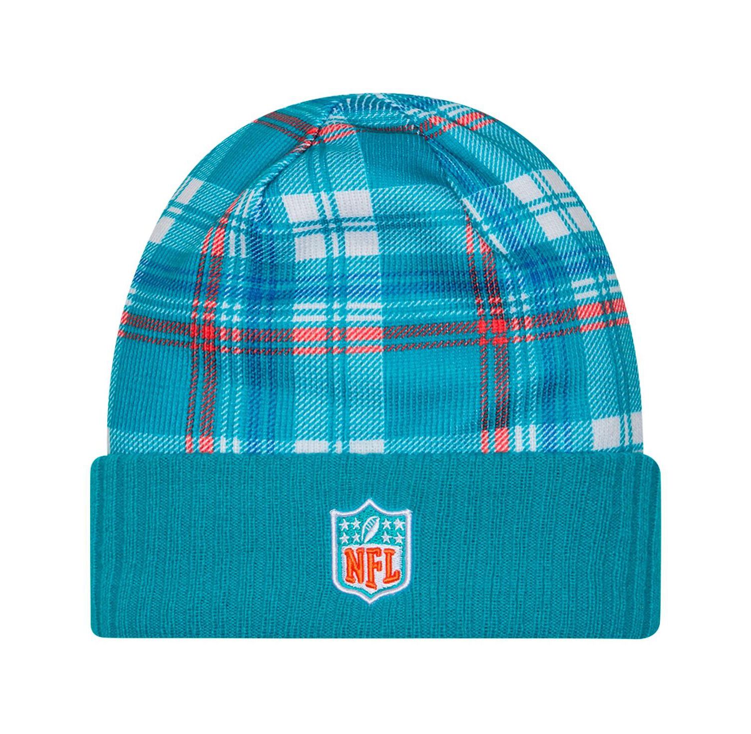 Men's Aqua Miami Dolphins Sideline Statement Cuffed Knit Hat