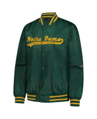 Women's Green Notre Dame Fighting Irish A-Game Varsity Full-Snap Jacket