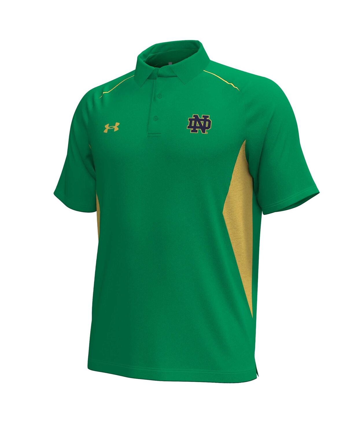 Under Armour Men's Kelly Green Notre Dame Fighting Irish Title Performance Polo In Kelly Green