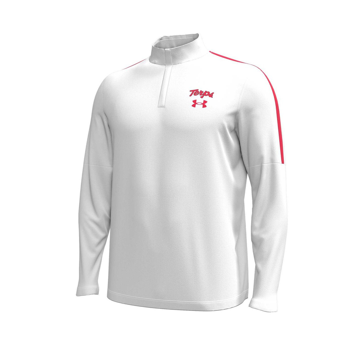 Men's White Maryland Terrapins Playoff Performance Quarter-Zip Jacket
