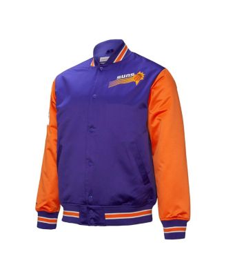 Men's Purple Phoenix Suns Hardwood Classic Primetime Full-Snap Satin Jacket